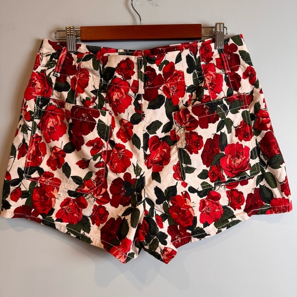 Maeve The Colette Shorts Red Rose Size 32 - Picture 3 of 7